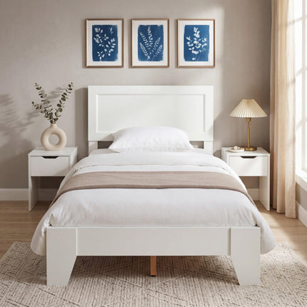 Dreamade Twin/Full/Queen Size Wooden Bed Frame with Wood Slat Support