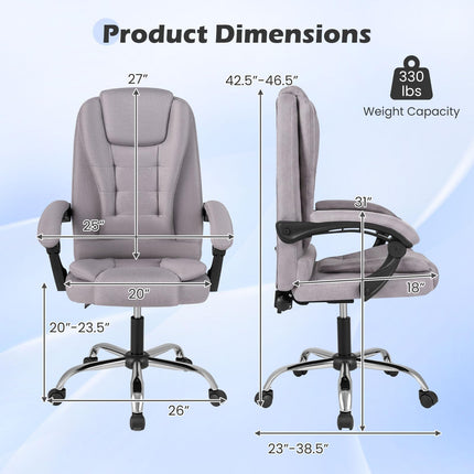 Dreamade Office Executive Chair | Ergonomic Big High Back Computer Chair with Linkage Armrests