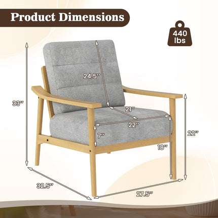Dreamade Mid Century Modern Accent Chair