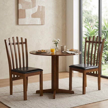 Dreamade Wood Dining Chairs Set w/ Rubber Wood Frame