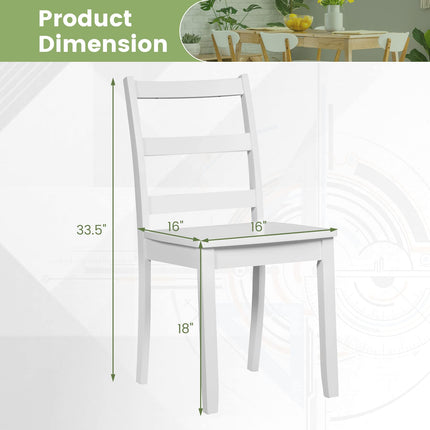 Wood Dining Chairs, White - Dreamade