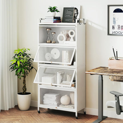Dreamade 5-Tier Kitchen Storage Cabinet, Freestanding Metal Baker's Rack