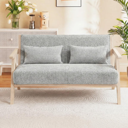 Dreamade Loveseat Sofa with Throw Pillows for Small Spaces