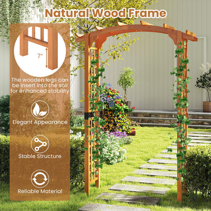 Dreamade Wooden Wedding Arch for Ceremony Party