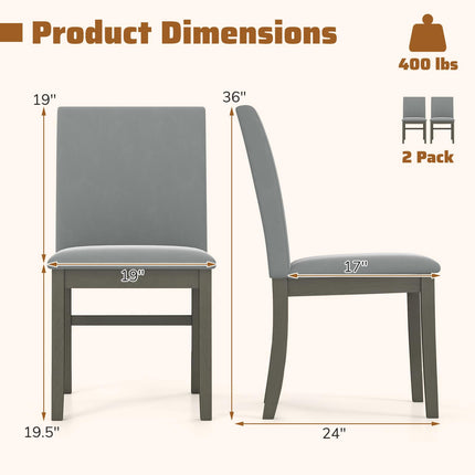 Dreamade Upholstered Dining Chairs Set for Restaurant