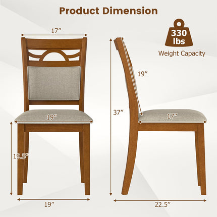 Dreamade Wooden Dining Chairs Set of 2/4 for Dining Room