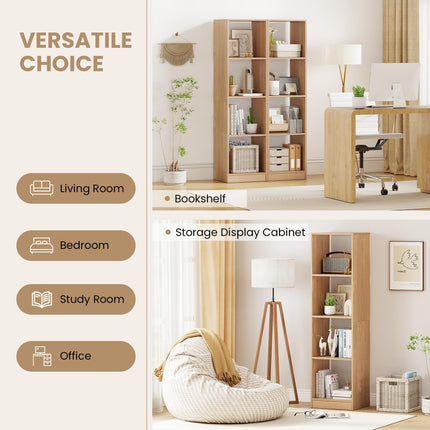 Dreamade 56" Tall 4 Cube Bookcase for Small Place