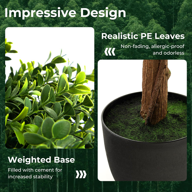 Dreamade 40" Artificial Boxwood Topiary Ball Tree
