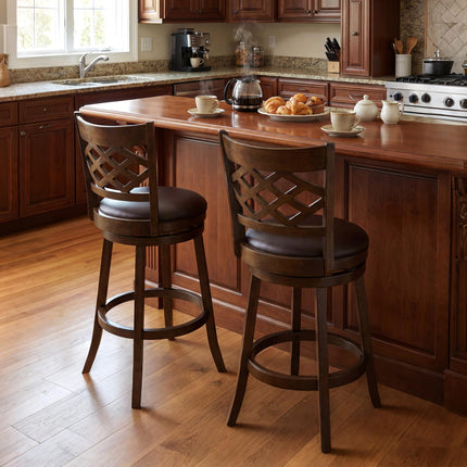 Dreamade Swivel Bar Stools Set of 2/4 26"/31" Bar Height Chairs