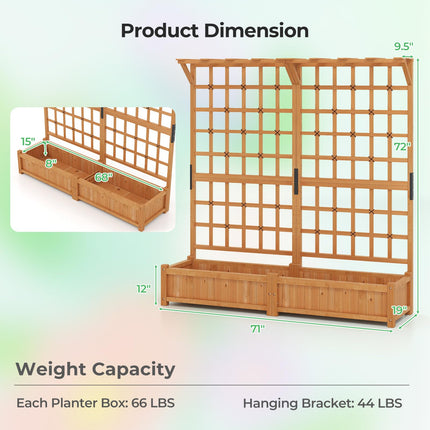 Dreamade Large Raised Garden Bed with Trellis and Roof