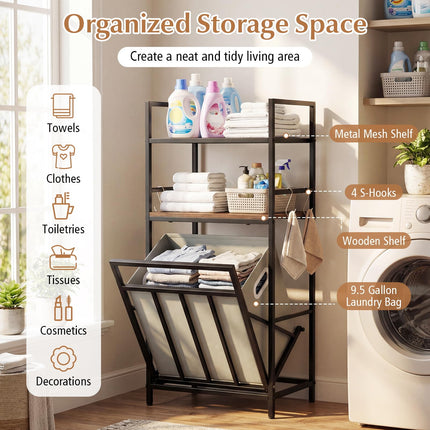 Dreamade Tilt out Laundry Hamper with Removable Basket