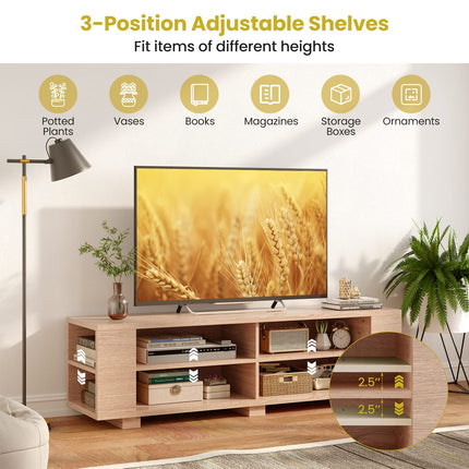 Dreamade TV Stand Entertainment Center - Farmhouse Television Table up to 65 Inches TVs, 7 Colors