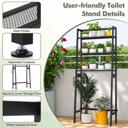 Dreamade Over The Toilet Storage Shelf - 3-Tier Freestanding Above Toilet Rack