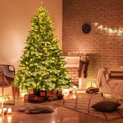 Dreamade 6.5FT Snow Flocked Christmas Tree - DreamadeUS
