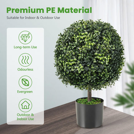 Dreamade 22" Artificial Boxwood Topiary Ball Tree