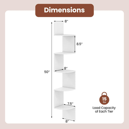 Dreamade Corner Shelf Wall Mounted Set of 1/2