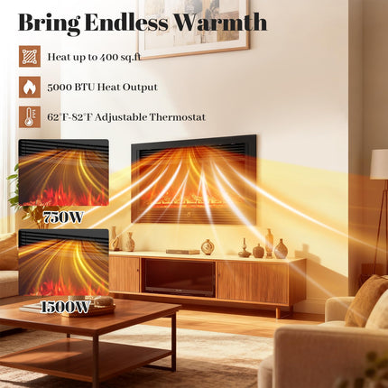 Dreamade 33/36 Inch Electric Fireplace Insert