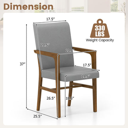 Dreamade Mid Century Modern Dining Chairs Set of 2/4 with High Back, Solid Wooden Frame & Soft Cushion