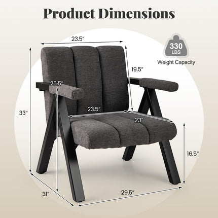 Dreamade Mid-Century Modern Accent Chair with Deepened Seat