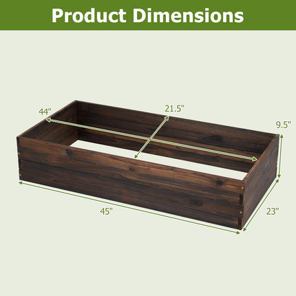 Dreamade 45" x 23" Fir Wood Raised Garden Bed (1/2)