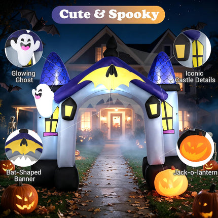 DREAMADE 9 FT Halloween Inflatable Haunted Castle Archway