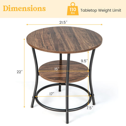Dreamade Round End Table Set