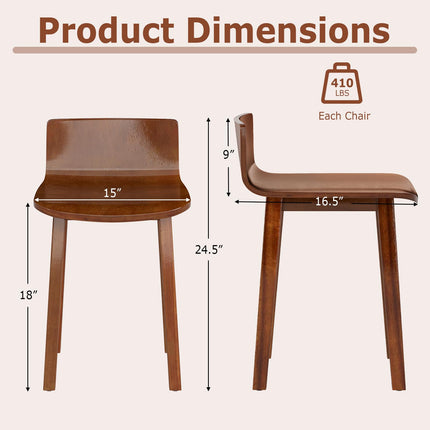 Dreamade Wood Dining Chairs Set of 2/4 Farmhouse Kitchen Dining Room Chair