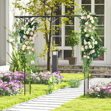 Dreamade Garden Arch Trellis - 81''H x 81''W Metal Garden Arbor