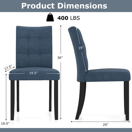 Dreamade Upholstered Dining Chairs Set for Restaurant