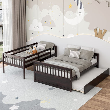 Twin Over Full Bunk Bed with Trundle - Dreamade