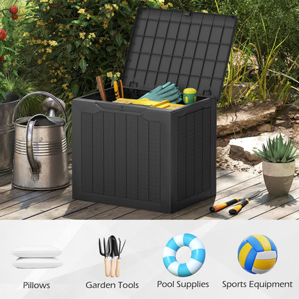 Dreamade 25 Gallon Outdoor Storage Box with Lockable Lid