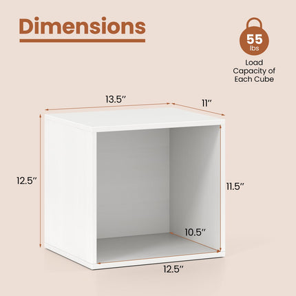 Dreamade White Cubby Bookcase