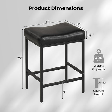 Dreamade 25 Inch Counter Height Bar Chairs for Kitchen Island