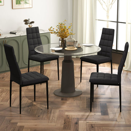 Dreamade Dining Chairs Set of 4 Black
