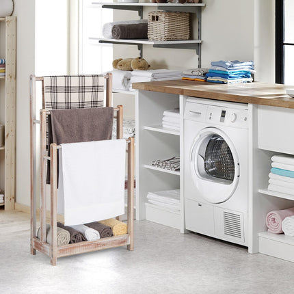 Dreamade Towel Rack for Bathroom - 3 Tier Freestanding Towel Racks with Storage Shelf