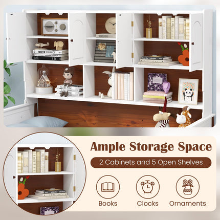 Dreamade Wood Twin Bed with Storage