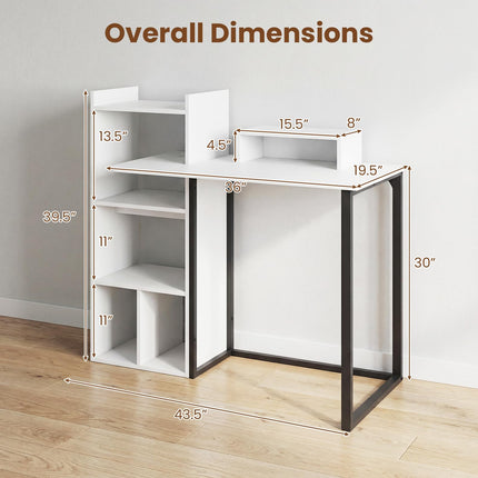 Dreamade 43.5" Computer Desk with Power Outlets
