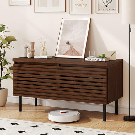 Dreamade Mid Century Modern TV Stand for 40 Inch TV with 2 Hidden Compartments