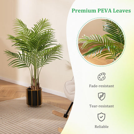 Dreamade 4.2FT Tall Artificial Palm Tree with 12 PEVA Leaves (2 Pack)