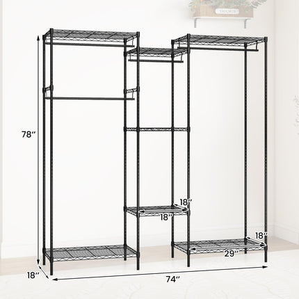 Dreamade Convertible Clothes Organizer with L-shape & Horizontal Installation
