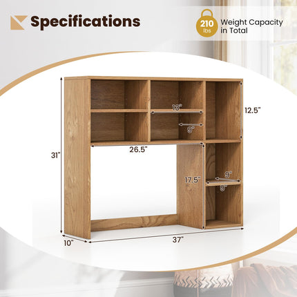 Dreamade Wooden Desktop Storage Organizer for Dorm College Office