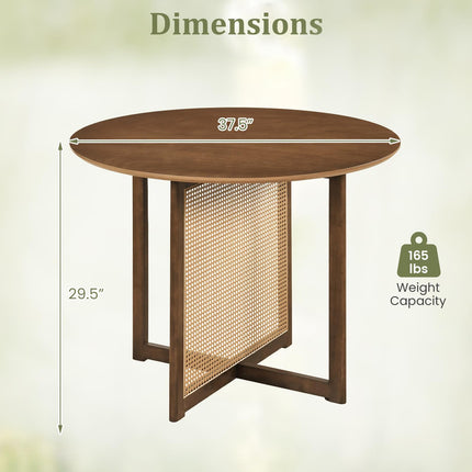 Dreamade 37.5" Round Dining Table for Dinette Living Room