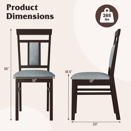 Dreamade Wooden Dining Chairs Set for Dining Room Living Room