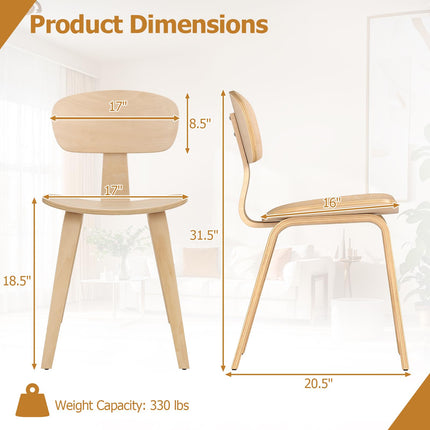 Dreamade Modern Dining Chair Set of 2/4 with Wide Seat