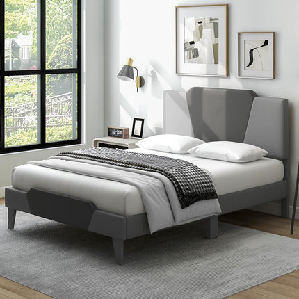 Dreamade Queen/Full/Twin Size Velvet Upholstered Bed Frame with Headboard