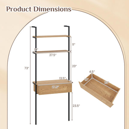 Dreamade 4-Tier Ladder Bookshelf for Living Room