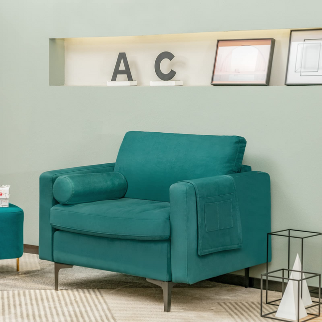 Dreamade Sofa Chair, Accent Armchair w/Comfy Cushion