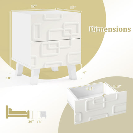 Dreamade Mid Century Modern Nightstand for Small Space