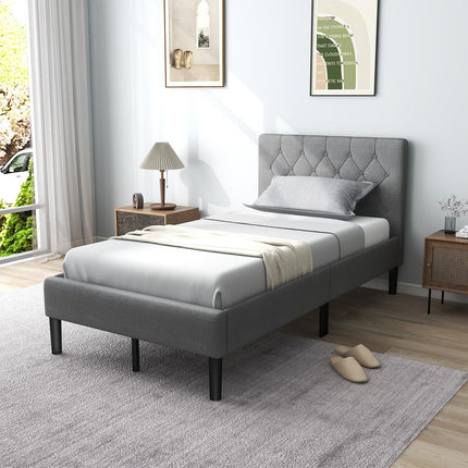 Dreamade Twin Size Upholstered Bed Frame