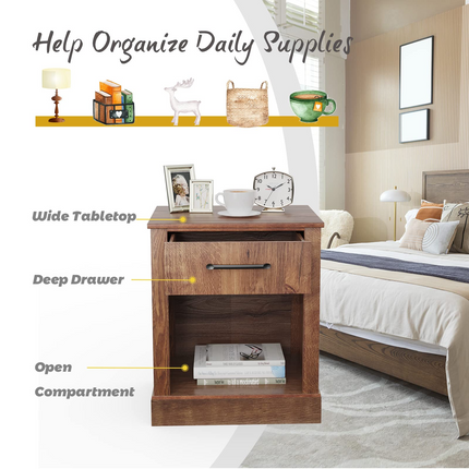 Wooden Sofa Side Table for Bedroom Office Study